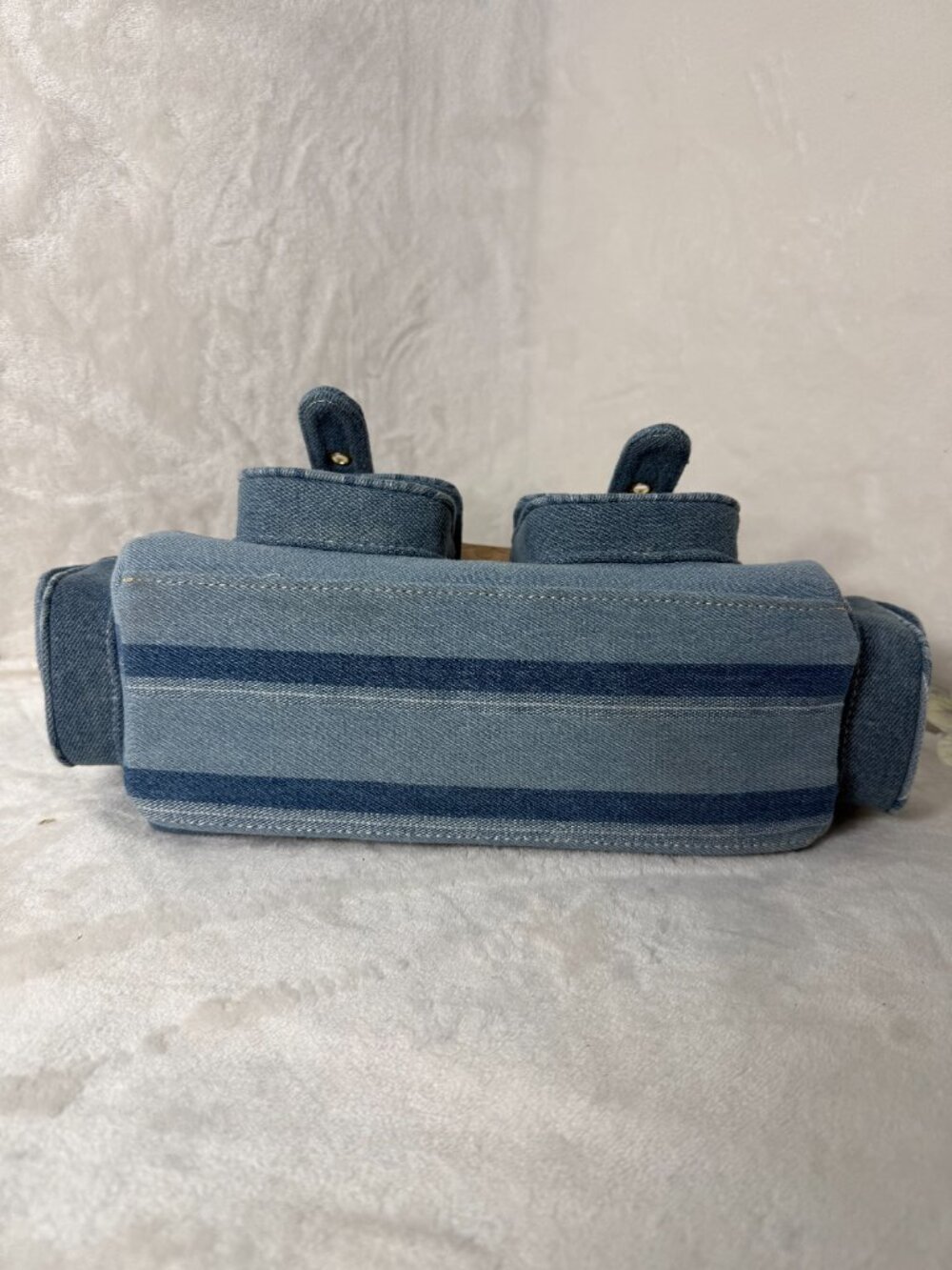 True Religion Denim Shoulder Bag NWT with Handmade Pepa by Murr Bagcharm - Picture 4 of 9